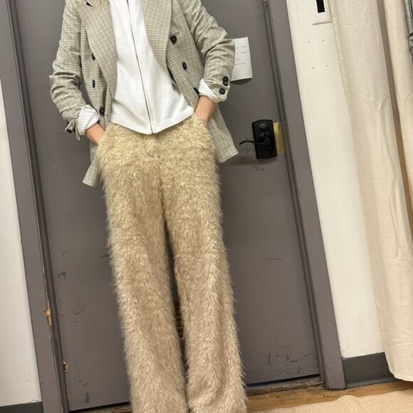 Free People blue pastel plaid blazer - Picture 2 of 3